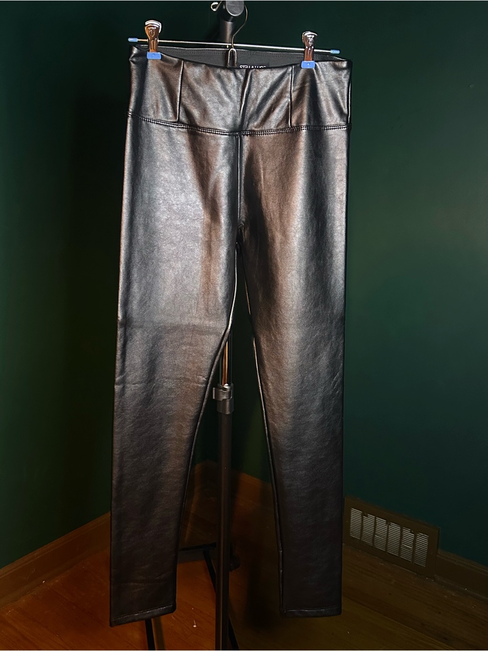 Stella Luce Black Faux Leather Skinny Pants